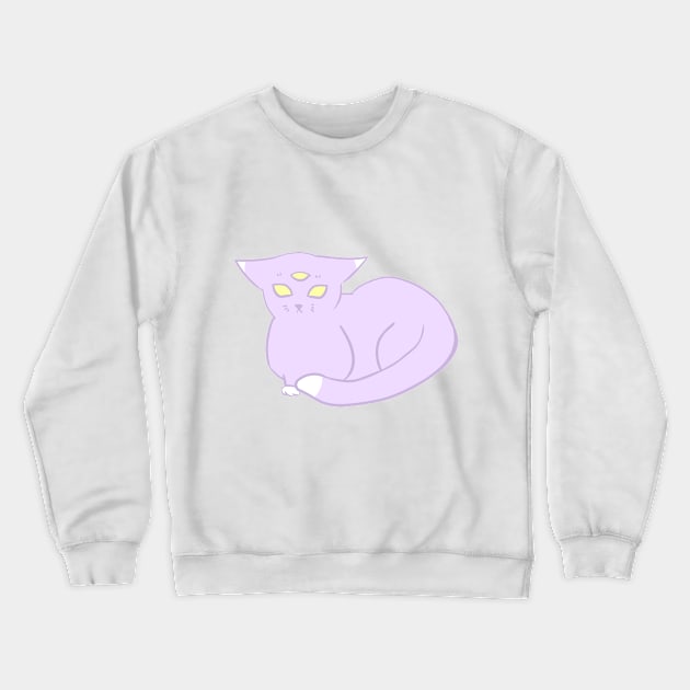 three-eyed cat Crewneck Sweatshirt by UsagiAkuma